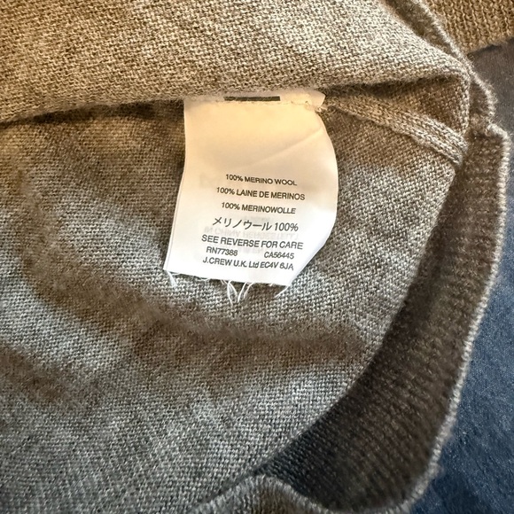 J. Crew Heather Gray Merino Wool Sweater - Picture 3 of 7